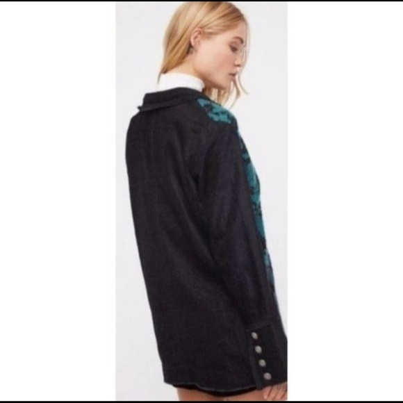 Free People Better Together Oversized Metallic Blazer Cardigan, Size X S… - Picture 2 of 16